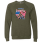The Gulf of America - Sponge Fleece Raglan Sweatshirt - Blues, Greens, Purple, and Black