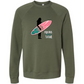 Mana in My Soul - Sponge Fleece Raglan Sweatshirt - Blues, Greens, Purple, and Black