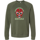 Masked Because We Are Unstable - Sponge Fleece Raglan Sweatshirt - Blues, Greens, Purple, and Black