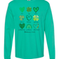 Galatians 5 - St Patrick's Day - Comfort Colors - Heavyweight Long Sleeve Tee - Blues & Greens