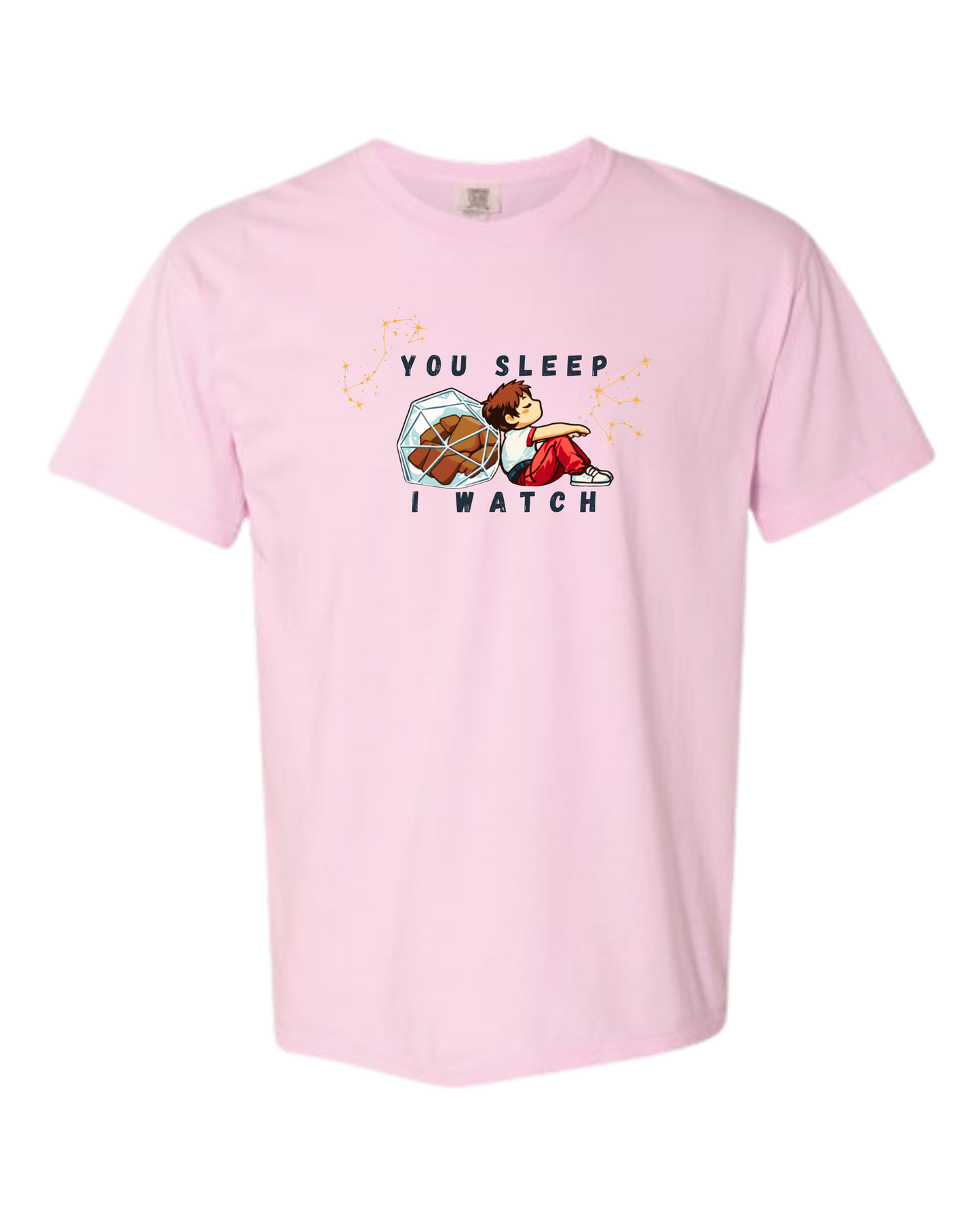 You Sleep I Watch - Comfort Colors - Heavyweight Unisex Tee - Pinks, Purples