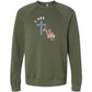 Loves Jesus & America too - Sponge Fleece Raglan Sweatshirt - Blues, Greens, Purple, and Black