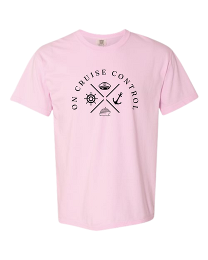 On Cruise Control - Comfort Colors - Heavyweight Unisex Tee - Pinks & Purples