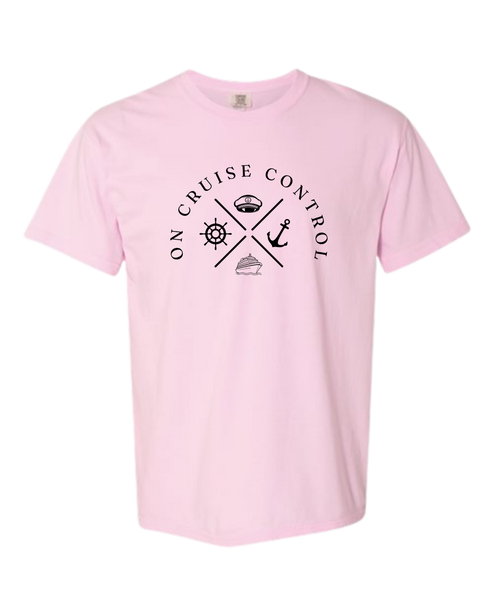 On Cruise Control - Comfort Colors - Heavyweight Unisex Tee - Pinks & Purples