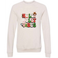 Holly Jolly Vibes - Sponge Fleece Raglan Sweatshirt - Greens, Neutrals