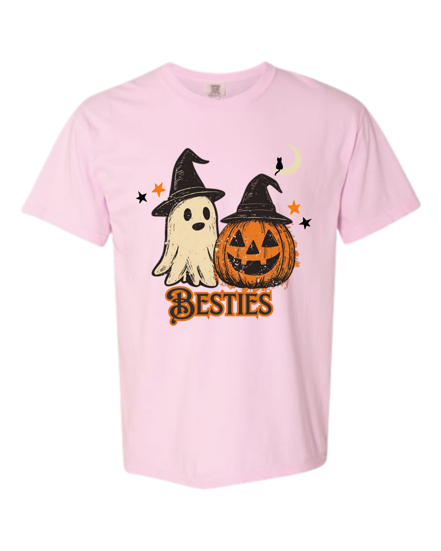 Halloween Besties - Comfort Colors - Heavyweight Unisex Tee - Pinks & Purples