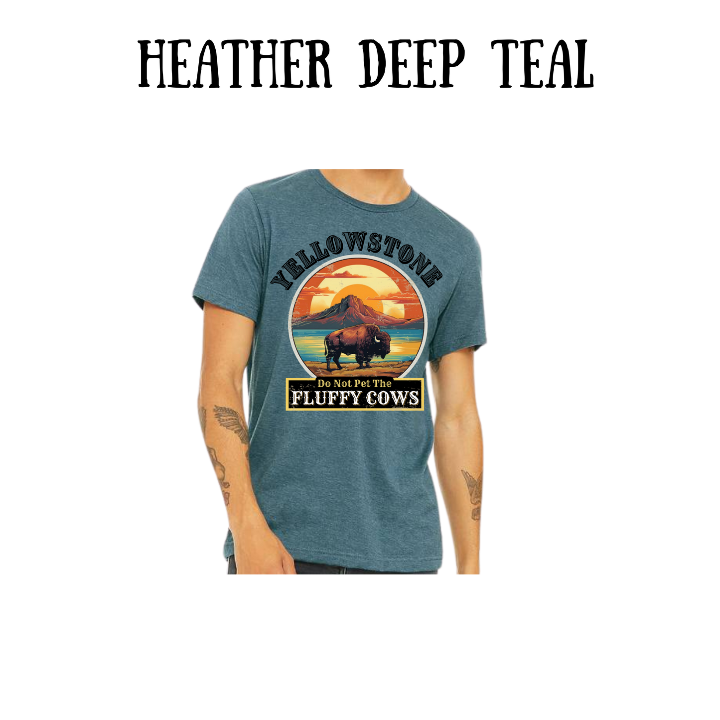 CP - Yellowstone: Fluffy Cows - Unisex Tee - Blues