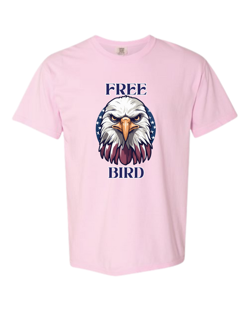 Free Bird - Comfort Colors - Heavyweight Unisex Tee - Pinks & Purples