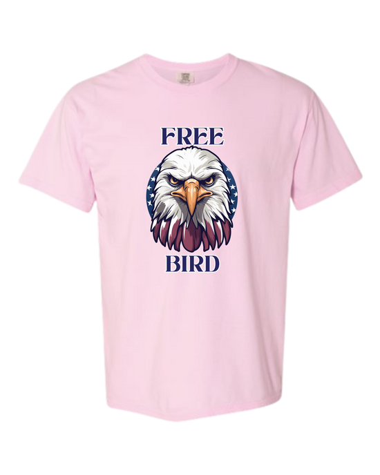 Free Bird - Comfort Colors - Heavyweight Unisex Tee - Pinks & Purples