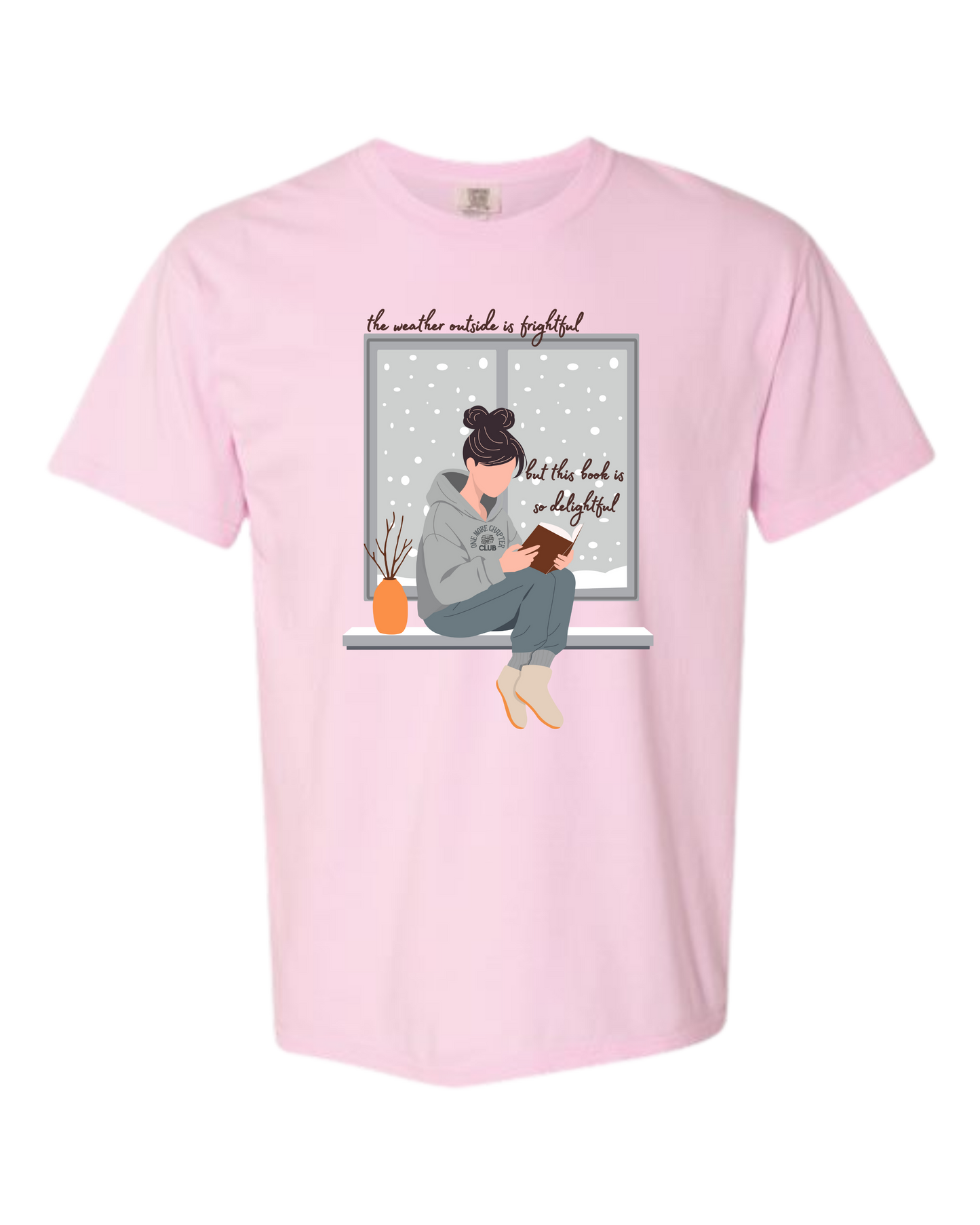 The Weather Outside is Frightful- Comfort Colors - Heavyweight Unisex Tee - Pinks, Purples