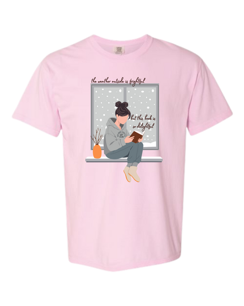 The Weather Outside is Frightful- Comfort Colors - Heavyweight Unisex Tee - Pinks, Purples