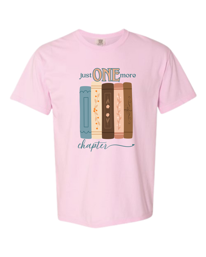Just One More Chapter - Comfort Colors - Heavyweight Unisex Tee - Pinks, Purples