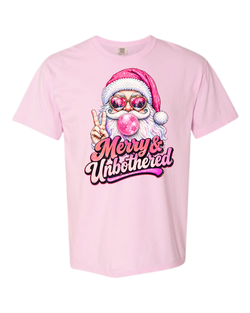 Merry & Unbothered - Comfort Colors - Heavyweight Unisex Tee - Pinks, Purples