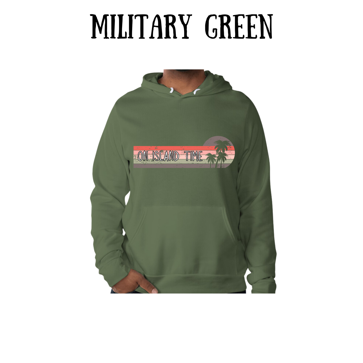 VP - On Island Time - Sponge Fleece Hoodie - Greens, Neutrals
