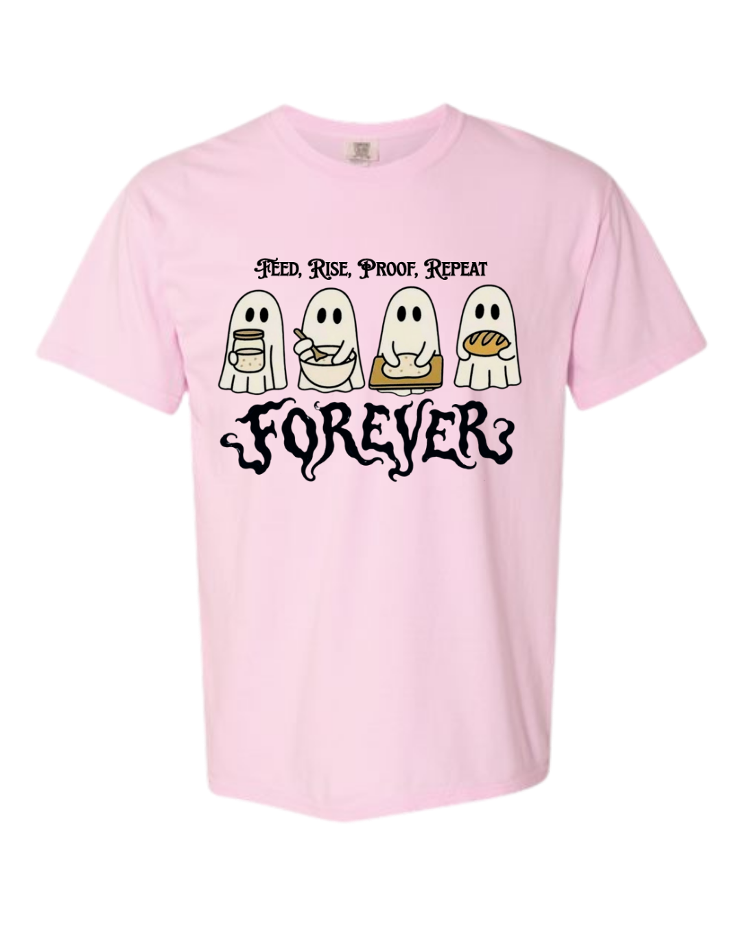 Sourdough Ghosties - Comfort Colors - Heavyweight Unisex Tee - Pinks & Purples