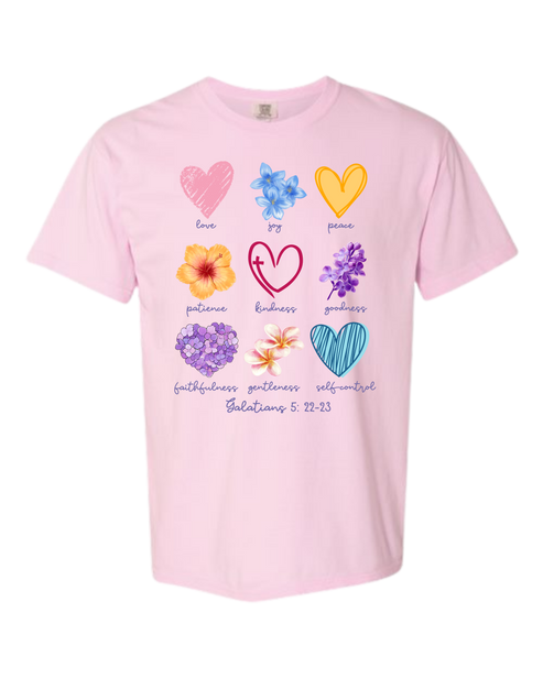 Galatians 5 - Spring - Comfort Colors - Heavyweight Unisex Tee - Pinks & Purples