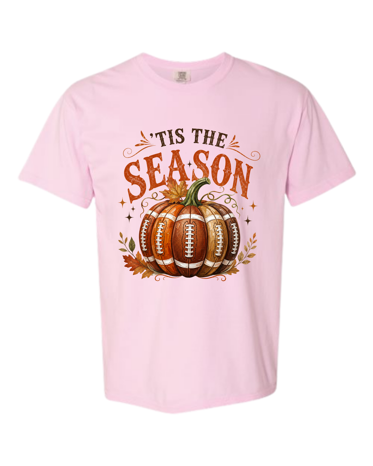 'Tis Football Season - Comfort Colors - Heavyweight Unisex Tee - Pinks & Purples