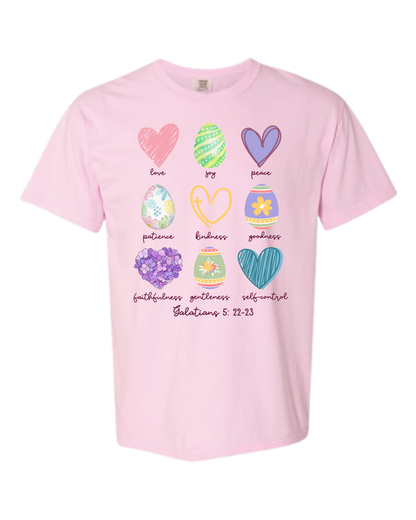 Galatians 5 - Easter - Comfort Colors - Heavyweight Unisex Tee - Pinks & Purples