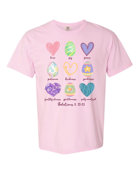 Galatians 5 - Easter - Comfort Colors - Heavyweight Unisex Tee - Pinks & Purples