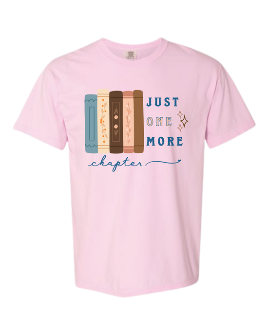 Just One More Chapter - Comfort Colors - Heavyweight Unisex Tee - Pinks, Purples