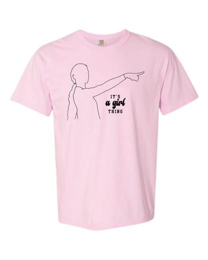 It's A Girl Thing - Comfort Colors - Heavyweight Unisex Tee - Pinks & Purples