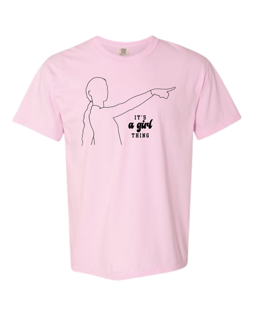 It's A Girl Thing - Comfort Colors - Heavyweight Unisex Tee - Pinks & Purples