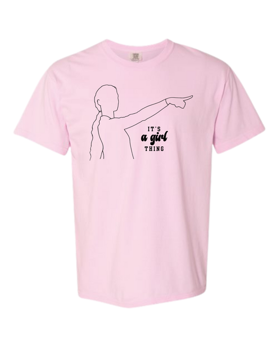 It's A Girl Thing - Comfort Colors - Heavyweight Unisex Tee - Pinks & Purples