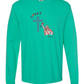 Loves Jesus & America too - Comfort Colors - Heavyweight Long Sleeve Tee - Blues & Greens