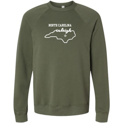 Kella McLean - Sponge Fleece Raglan Sweatshirt - Blues, Greens, Purple, and Black