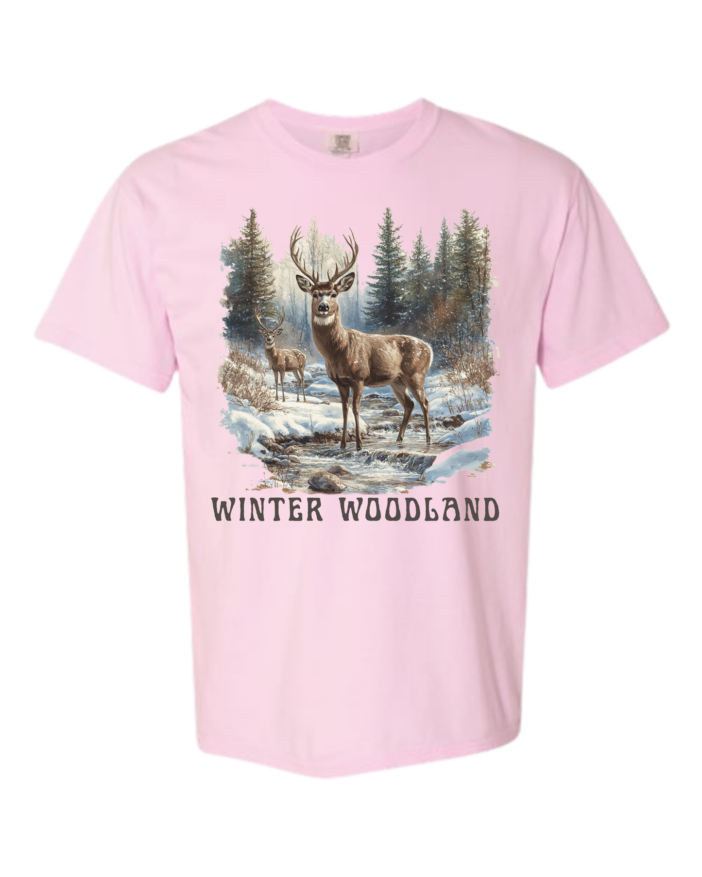 Winter Woodland - Comfort Colors - Heavyweight Unisex Tee - Pinks, Purples