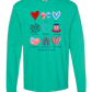 Galatians 5 - Patriotic - Comfort Colors - Heavyweight Long Sleeve Tee - Blues & Greens