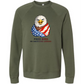 Free Bird An American Legend - Sponge Fleece Raglan Sweatshirt - Blues, Greens, Purple, and Black