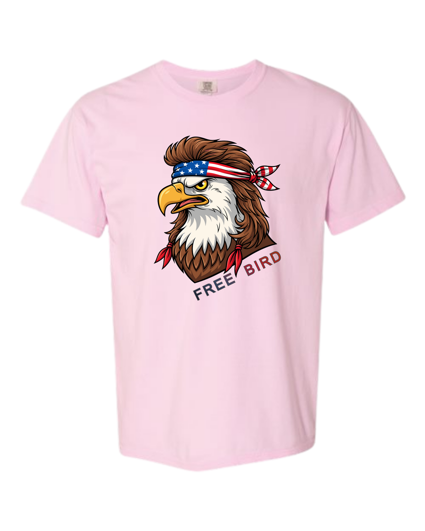 Rockin Free Bird - Comfort Colors - Heavyweight Unisex Tee - Pinks & Purples