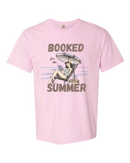 Booked for the Summer - Comfort Colors - Heavyweight Unisex Tee - Pinks & Purples
