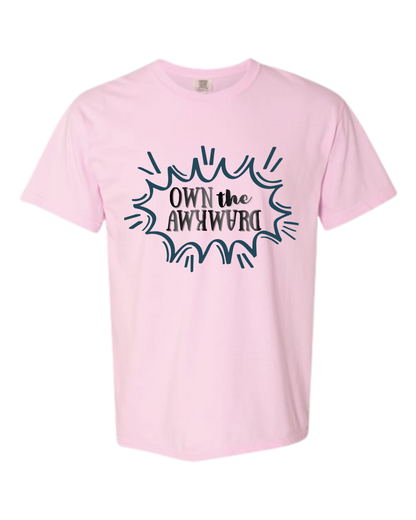 Own the Awkward - Comfort Colors - Heavyweight Unisex Tee - Pinks & Purples