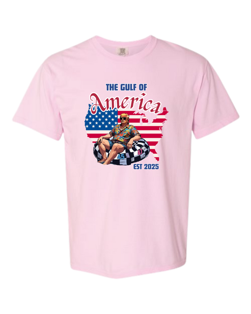 The Gulf of America - Comfort Colors - Heavyweight Unisex Tee - Pinks & Purples
