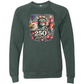 America's 250th Birthday - Sponge Fleece Raglan Sweatshirt - Blues, Greens, Purple, and Black