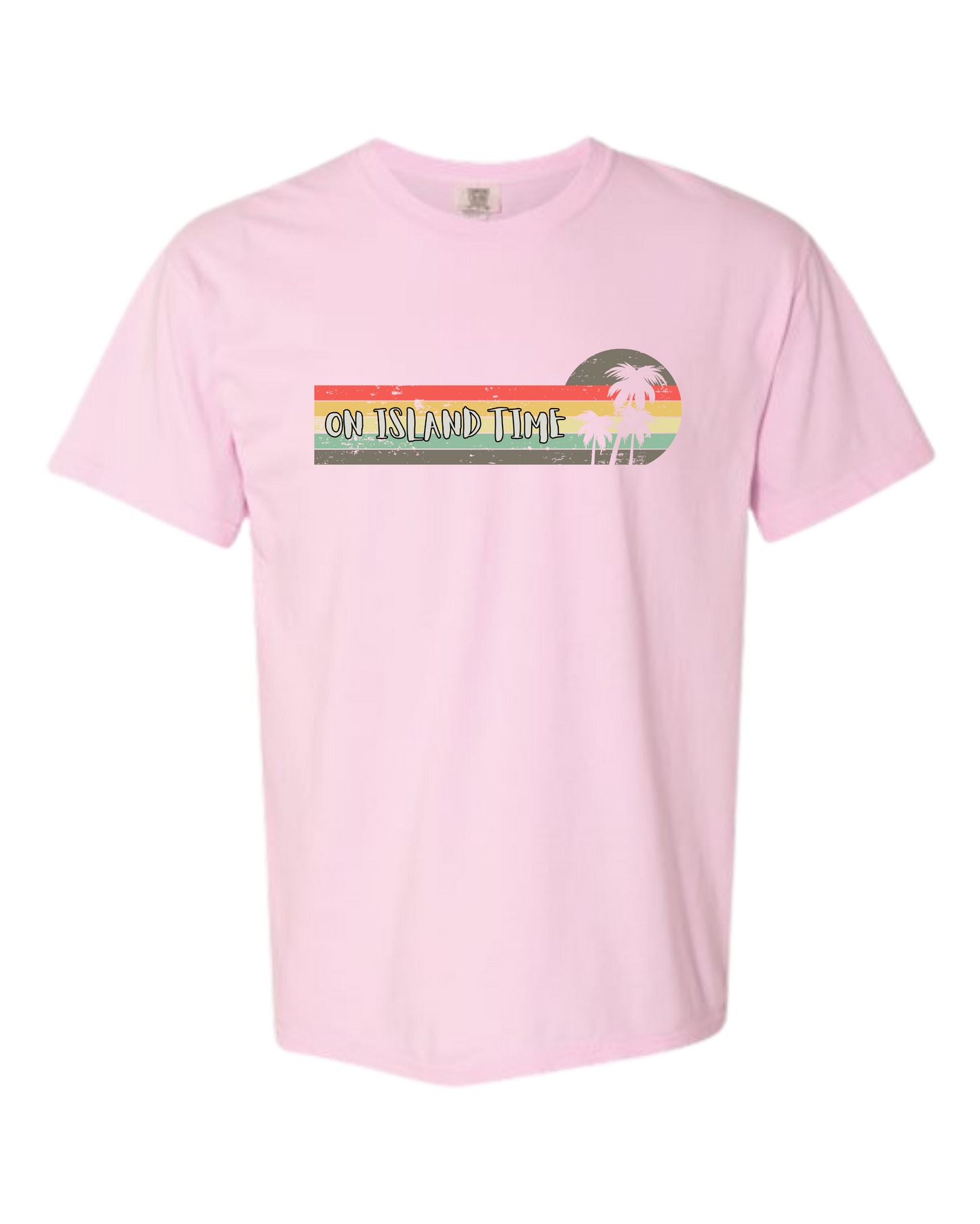 On Island Time - Comfort Colors - Heavyweight Unisex Tee - Pinks & Purples