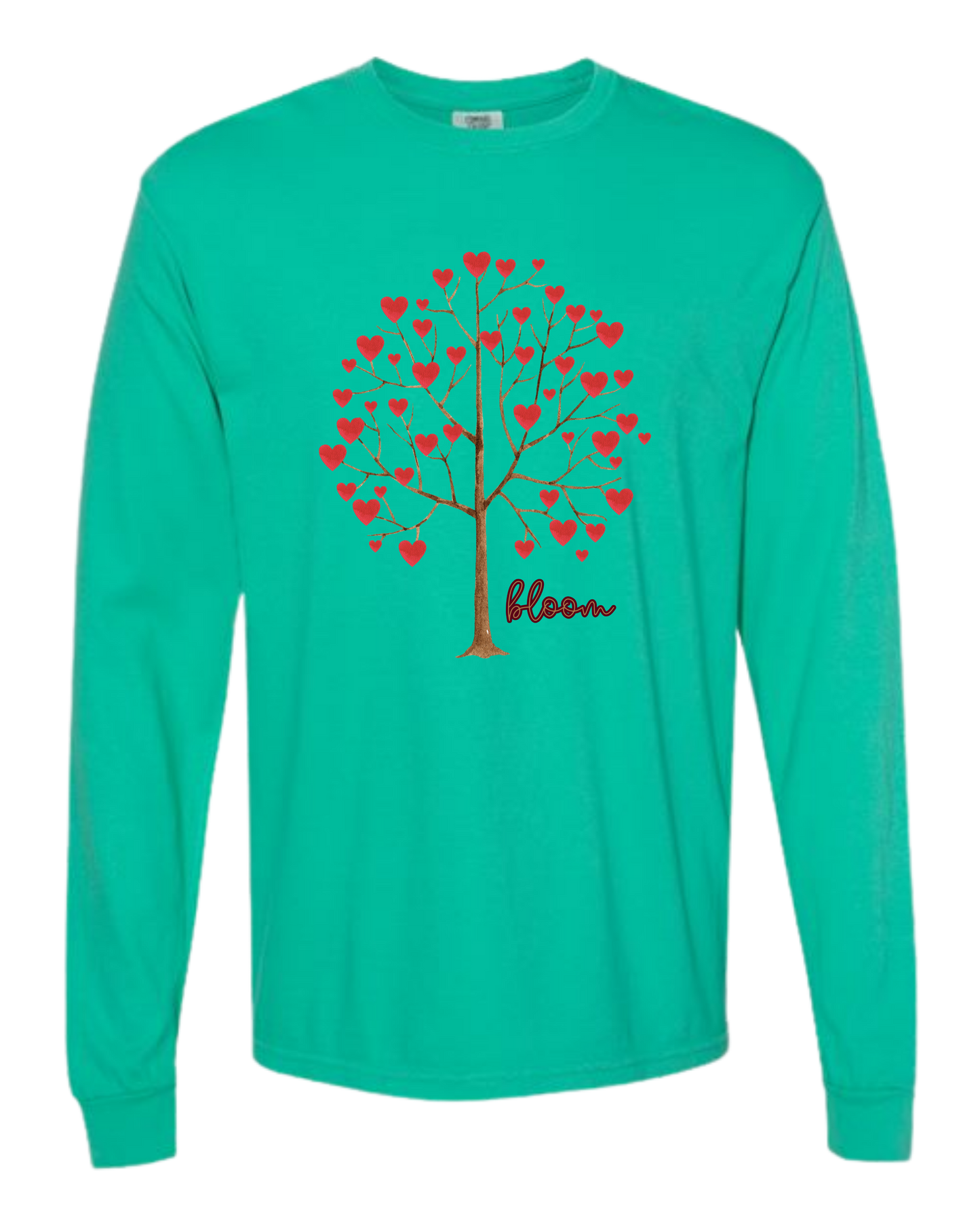 Bloom - Comfort Colors - Heavyweight Long Sleeve Tee - Blues & Greens