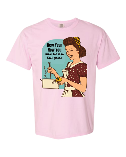 New Year New You - Comfort Colors - Heavyweight Unisex Tee - Pinks & Purples