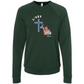 Loves Jesus & America too - Sponge Fleece Raglan Sweatshirt - Blues, Greens, Purple, and Black