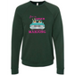 Get in Loser We're Playing Mahjong- Sponge Fleece Raglan Sweatshirt - Blues, Greens, Purple, and Black