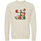 Holly Jolly Vibes - Sponge Fleece Raglan Sweatshirt - Greens, Neutrals