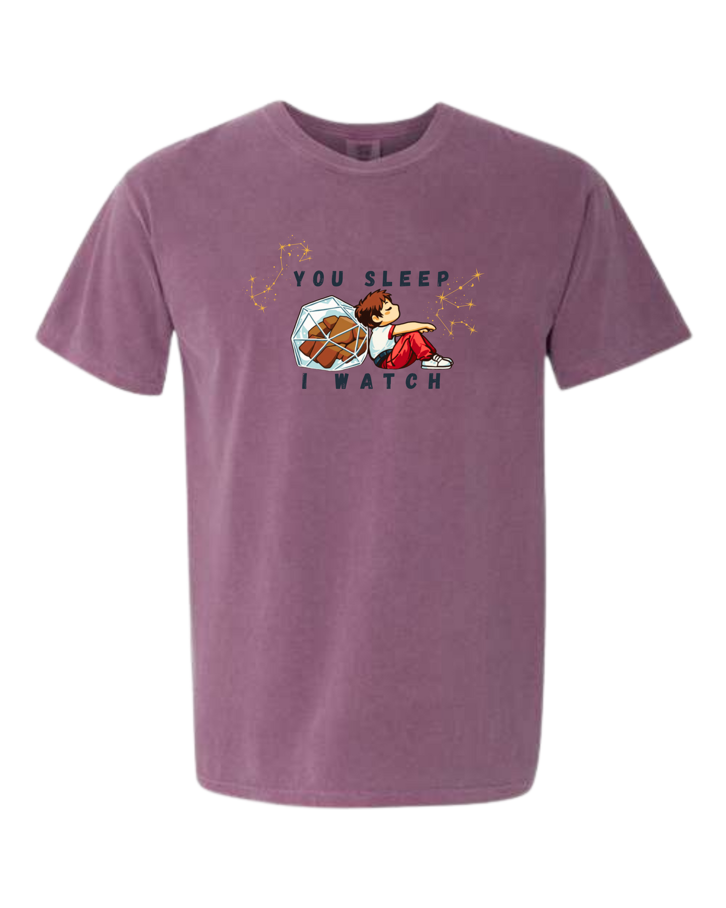 You Sleep I Watch - Comfort Colors - Heavyweight Unisex Tee - Pinks, Purples