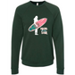 Mana in My Soul - Sponge Fleece Raglan Sweatshirt - Blues, Greens, Purple, and Black