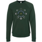 When The Moon Speaks My Body Listens - Sponge Fleece Raglan Sweatshirt - Blues, Greens, Purple, and Black