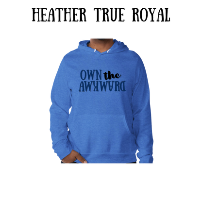 own the awkward - sponge fleece hoodie - blues, purples
