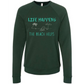 Life Happens The Beach Helps - Sponge Fleece Raglan Sweatshirt - Blues, Greens, Purple, and Black