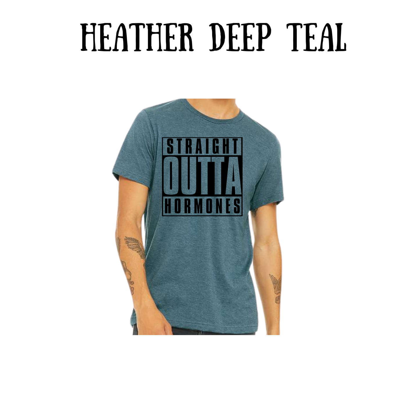 straight outta hormones - unisex tee - blues