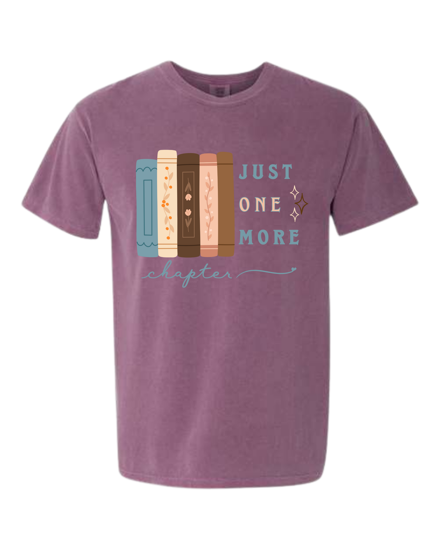 Just One More Chapter - Comfort Colors - Heavyweight Unisex Tee - Pinks, Purples